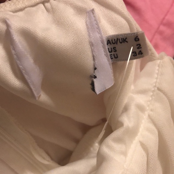 Princess Polly BLOOM MINI DRESS WHITE Size 2 New - Picture 9 of 9